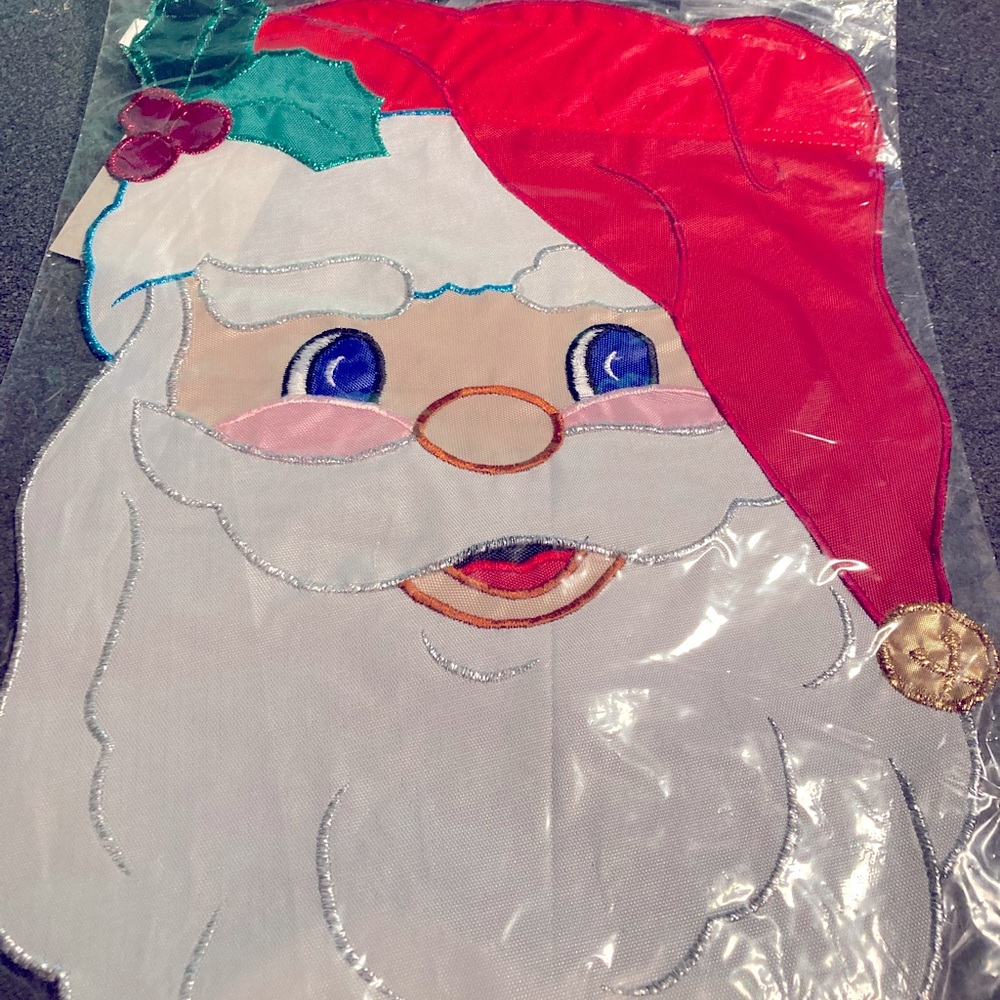 Santa flag use for mailbox,yard door, window new weather resistant fabric in pkg